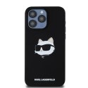 Karl Lagerfeld nakładka do iPhone 15 Pro Max 6,7" KLHMP15XSCHPPLK czarna HC Magsafe silicone sil Choupette head print