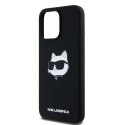 Karl Lagerfeld nakładka do iPhone 15 Pro Max 6,7" KLHMP15XSCHPPLK czarna HC Magsafe silicone sil Choupette head print