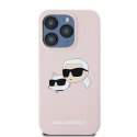 Karl Lagerfeld KLHMP15XSKCHPPLP iPhone 15 Pro Max 6.7" różowy/pink hardcase Silicone Karl & Choupette MagSafe