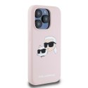 Karl Lagerfeld KLHMP15XSKCHPPLP iPhone 15 Pro Max 6.7" różowy/pink hardcase Silicone Karl & Choupette MagSafe