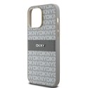 DKNY DKHCP14LPRTHSLE iPhone 14 Pro 6.1" beżowy/beige hardcase Leather Mono Stripe & Metal Logo