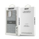 DKNY DKHCP14LPRTHSLE iPhone 14 Pro 6.1" beżowy/beige hardcase Leather Mono Stripe & Metal Logo