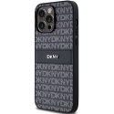 DKNY DKHCP14LPRTHSLK iPhone 14 Pro 6.1" czarny/black hardcase Leather Mono Stripe & Metal Logo