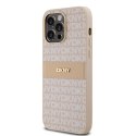 DKNY DKHCP14LPRTHSLP iPhone 14 Pro 6.1" różowy/pink hardcase Leather Mono Stripe & Metal Logo