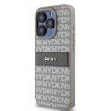 DKNY DKHCP15LPRTHSLE iPhone 15 Pro 6.1" beżowy/beige hardcase Leather Mono Stripe & Metal Logo