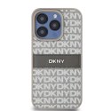 DKNY DKHCP15LPRTHSLE iPhone 15 Pro 6.1" beżowy/beige hardcase Leather Mono Stripe & Metal Logo