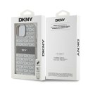 DKNY DKHCP15MPRTHSLE iPhone 15 Plus / 14 Plus 6.7" beżowy/beige hardcase Leather Mono Stripe & Metal Logo