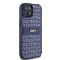 DKNY DKHCP15SPRTHSLB iPhone 15 / 14 / 13 6.1" niebieski/blue hardcase Leather Mono Stripe & Metal Logo