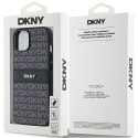 DKNY DKHCP15SPRTHSLK iPhone 15 / 14 / 13 6.1" czarny/black hardcase Leather Mono Stripe & Metal Logo