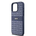 DKNY DKHCP15XPRTHSLB iPhone 15 Pro Max 6.7" niebieski/blue hardcase Leather Mono Stripe & Metal Logo