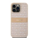 DKNY DKHCP15XPRTHSLP iPhone 15 Pro Max 6.7" różowy/pink hardcase Leather Mono Stripe & Metal Logo