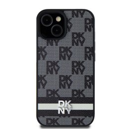 DKNY DKHCS24LPCPTSSK S24 Ultra S928 czarny/black hardcase Leather Checkered Mono Pattern & Printed Stripes