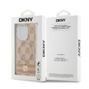 DKNY DKHMP13XHCPTSP iPhone 13 Pro Max 6.7" różowy/pink hardcase IML Checkered Mono Pattern & Printed Stripes MagSafe