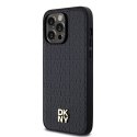 DKNY DKHMP13XPSHRPSK iPhone 13 Pro Max 6.7" czarny/black hardcase Leather Pattern Metal Logo MagSafe