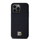 DKNY DKHMP13XPSHRPSK iPhone 13 Pro Max 6.7" czarny/black hardcase Leather Pattern Metal Logo MagSafe