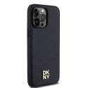 DKNY DKHMP13XPSHRPSK iPhone 13 Pro Max 6.7" czarny/black hardcase Leather Pattern Metal Logo MagSafe