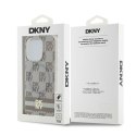 DKNY DKHMP13LHCPTSE iPhone 13 Pro / 13 6.1" beżowy/beige hardcase IML Checkered Mono Pattern & Printed Stripes MagSafe