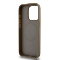 DKNY DKHMP14XPSHRPSW iPhone 14 Pro Max 6.7" brązowy/brown hardcase Leather Pattern Metal Logo MagSafe