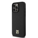 DKNY DKHMP15XPSHRPSK iPhone 15 Pro Max 6.7" czarny/black hardcase Leather Monogram Pattern Metal Logo MagSafe