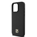 DKNY DKHMP15XPSHRPSK iPhone 15 Pro Max 6.7" czarny/black hardcase Leather Monogram Pattern Metal Logo MagSafe