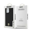 DKNY DKHMP15XPSHRPSK iPhone 15 Pro Max 6.7" czarny/black hardcase Leather Monogram Pattern Metal Logo MagSafe