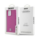 DKNY DKHMP15XPSHRPSP iPhone 15 Pro Max 6.7" różowy/pink hardcase Leather Monogram Pattern Metal Logo MagSafe