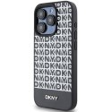 DKNY DKHMP15XPSOSPK iPhone 15 Pro Max 6.7" czarny/black hardcase Leather Printed Pattern Metal Logo MagSafe