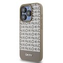 DKNY DKHMP15XPSOSPW iPhone 15 Pro Max 6.7" brązowy/brown hardcase Leather Printed Pattern Metal Logo MagSafe