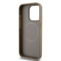 DKNY DKHMP15XPSOSPW iPhone 15 Pro Max 6.7" brązowy/brown hardcase Leather Printed Pattern Metal Logo MagSafe