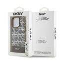 DKNY DKHMP15XPSOSPW iPhone 15 Pro Max 6.7" brązowy/brown hardcase Leather Printed Pattern Metal Logo MagSafe