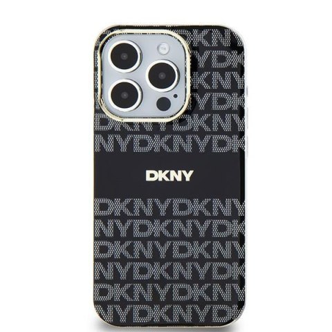 DKNY DKHMP15MHRHSEK iPhone 15 Plus / 14 Plus 6.7" czarny/black hardcase IML Mono & Stripe MagSafe