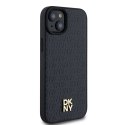 DKNY DKHMP15MPSHRPSK iPhone 15 Plus / 14 Plus 6.7" czarny/black hardcase Leather Monogram Pattern Metal Logo MagSafe