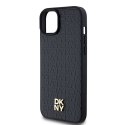 DKNY DKHMP15MPSHRPSK iPhone 15 Plus / 14 Plus 6.7" czarny/black hardcase Leather Monogram Pattern Metal Logo MagSafe