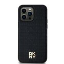 DKNY DKHMS24MPSHRPSK S24+ S926 czarny/black hardcase Leather Pattern Metal Logo MagSafe