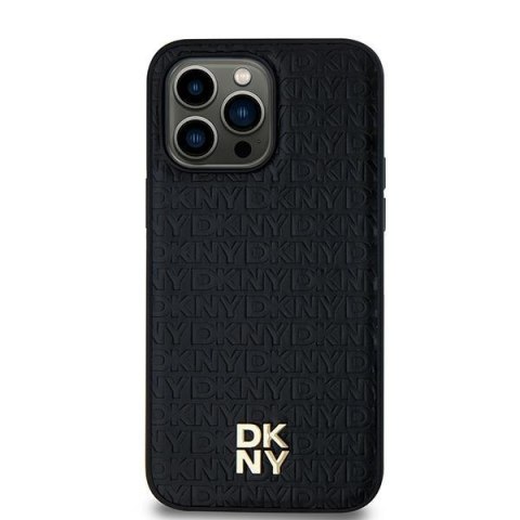 DKNY nakładka do Samsung Galaxy S24 DKHMS24SPSHRPSK czarna HC Magsafe pu repeat pattern w stack logo