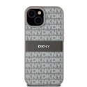 DKNY nakładka do iPhone 15 6,1" DKHCP15SPRTHSLE beżowa HC PU repeat texture pattern w tonal stripe