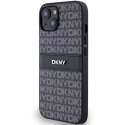 DKNY nakładka do iPhone 15 6,1" DKHCP15SPRTHSLK czarna HC PU repeat texture pattern w tonal stripe