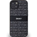 DKNY nakładka do iPhone 15 6,1" DKHCP15SPRTHSLK czarna HC PU repeat texture pattern w tonal stripe