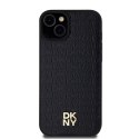 DKNY nakładka do iPhone 15 Plus 6,7" DKHMP15MPSHRPSK czarna HC Magsafe pu repeat pattern w stack logo