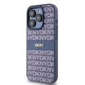 DKNY nakładka do iPhone 15 Pro 6,1" DKHCP15LPRTHSLB niebieska HC PU repeat texture pattern w tonal stripe