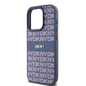 DKNY nakładka do iPhone 15 Pro 6,1" DKHCP15LPRTHSLB niebieska HC PU repeat texture pattern w tonal stripe