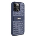 DKNY nakładka do iPhone 15 Pro Max 6,7" DKHCP15XPRTHSLB czarna HC Magsafe pu repeat pattern w stack logo