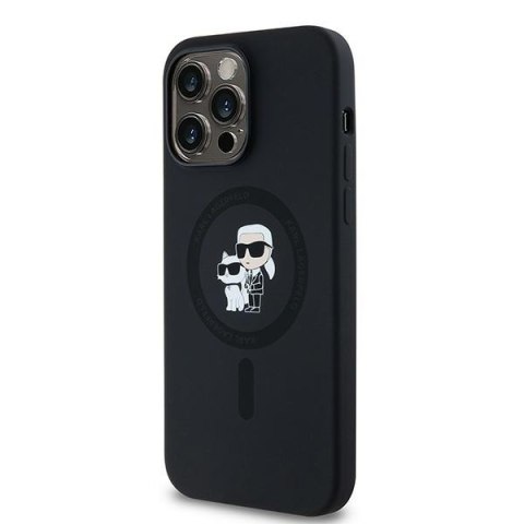 Karl Lagerfeld KLHMP14XSCMKCRHK iPhone 14 Pro Max 6.7" czarny/black hardcase Silicone Karl & Choupette MagSafe
