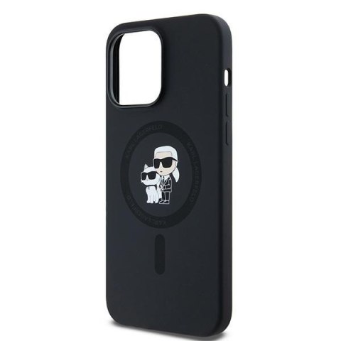 Karl Lagerfeld KLHMP14XSCMKCRHK iPhone 14 Pro Max 6.7" czarny/black hardcase Silicone Karl & Choupette MagSafe