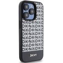 DKNY nakładka do iPhone 15 Pro Max 6,7" DKHMP15XPSOSPK czarna HC PU checkered pattern w printed stripes