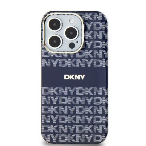 DKNY nakładka do iPhone 15 6,1" DKHMP15SHRHSEB niebieska HC Magsafe pc tpu repeat texture pattern w stripe