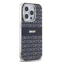 DKNY nakładka do iPhone 15 Pro 6,1" DKHMP15LHRHSEK czarna HC Magsafe pc tpu repeat texture pattern w stripe