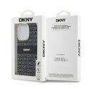 DKNY nakładka do iPhone 15 Pro 6,1" DKHMP15LHRHSEK czarna HC Magsafe pc tpu repeat texture pattern w stripe