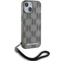 Karl Lagerfeld KLHCP15SHKDPNSK iPhone 15 / 14 / 13 6.1" czarny/black hardcase IML Mono KL Pattern & Cord