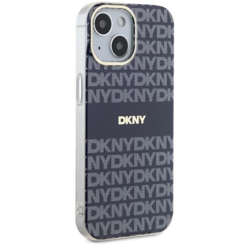 DKNY DKHMP15SHRHSEB iPhone 15 / 14 / 13 6.1" niebieski/blue hardcase IML Mono & Stripe MagSafe
